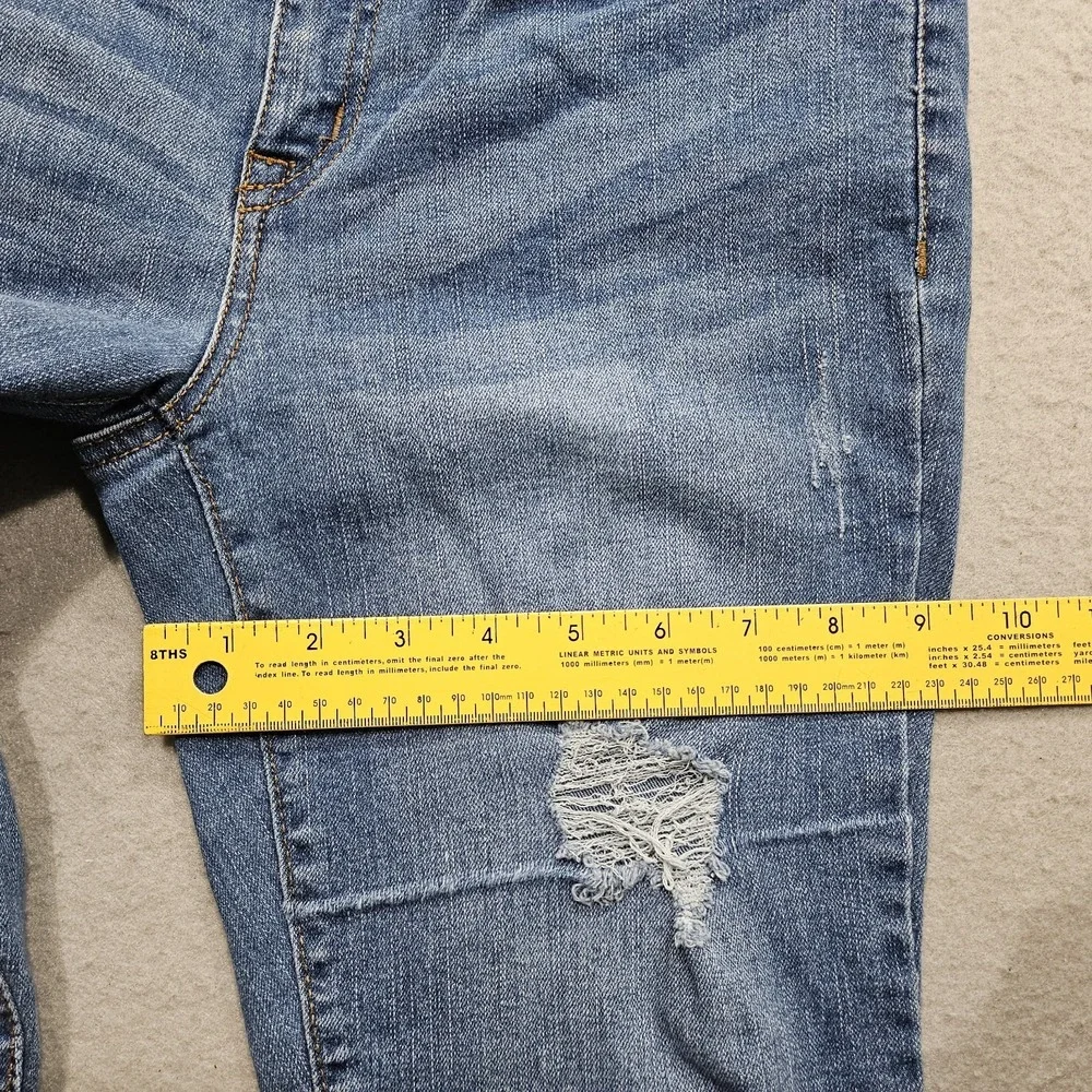 Rewash Jeans Womens 5/27 Blue Medium Low Rise Skinny Stretch Distressed 27x28